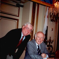 Dad with James Watson, of Watson and Crick DNA discovery fame