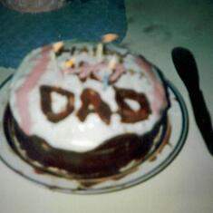 Dad's baseball birthday cake