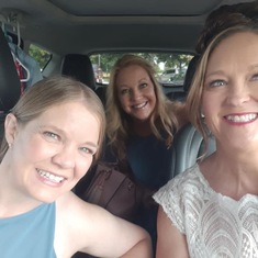 Our girls heading to Jennifer's wedding.