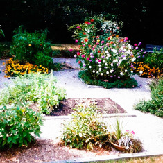 At their home in Rhode Island, this garden was my Dad and Mom's pride and joy.  Together, they put many hours of hard work and sweat into this garden - and they were so proud.
