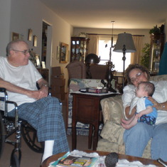 september 2009 Papa, Great Grandma and Maverick