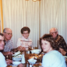 Dad, Grandpa Rowe, Grandma Rowe and G And P Jensen