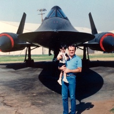 Dad and Andy in front of SR-71 Beale AFB CA