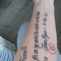 His words now remain on on my arm forever. 