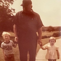 Jessica with her Grandfather John “Pop” & brother Michael