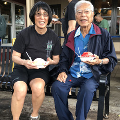 Osamu Murata and Jennifer Evans on Oahu, June 2018 before he passed away.