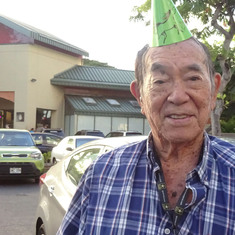 2018 birthday photo of Joe "Jumbo" Kuroda in Honolulu