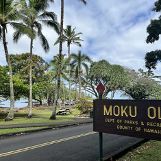 Entrance to Moku Ola (Coconut Island)site of Jessica's Memorial