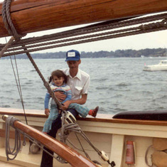 Jessie & Dad on the Boat