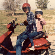 Jessie & Dad on Scooter