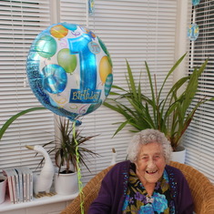 Nana in our conservatory at Louie's 1st Birthday party