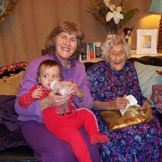 Nana and Auntie Wendy with Louie at our house (Christmas 2011)