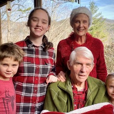 With the grandkids in Dec. 2019