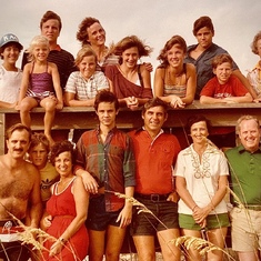 Chapman Crew at Topsail Beach, 1984