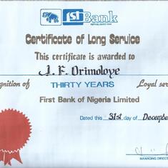 long service 30yrs