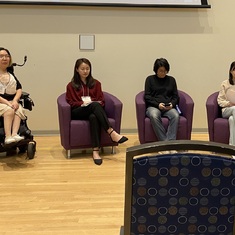 Spring 2023 — WGSS panel featuring students in the joint degree program who were completing their MA in WGSS.