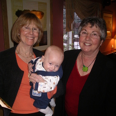 With grandson Josh and her cousin Edna