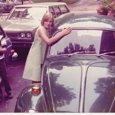 Pam with first car