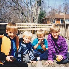 Stephen, Paul, Daniel and Jeff at Grandma's Lake House