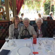 Mum with friends Jan and Grace in London 2014