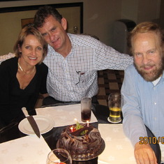 Dr. Wayne, his wife Lorraine, and Jim in Abu Dhabi UAE