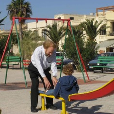 2009 Dad and Brendan a Park in Malta