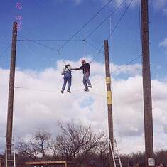Trust exercise - Jim and I shook the wires.
