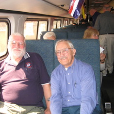 With Dick Winchell on train ride to Plattsburgh!