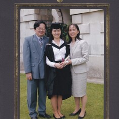 At Yun's Cambridge graduation in 2012