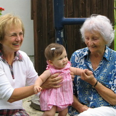 In Czech Republic, with baby Sophia and Babicka, 2005