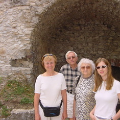 Jitka, Frank, Babicka and Laura in Rabi, Czech Republic - 2003