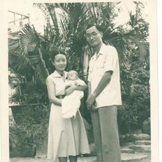 Tapei 1954 with baby Howard