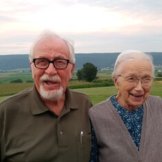 Dad and his sister Ida at her 90th birthday party.