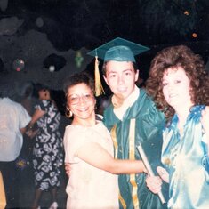 Brian's graduation 1987 with Lupe Mora