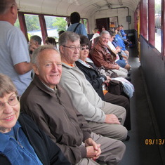 Having fun on the train in Smokey Mountains 2011.