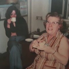 Joan at work, BUPA, 1980s.