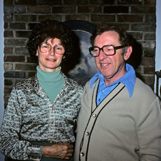 Mom with Dad mid 1980's  WOW they had matching eye glasses