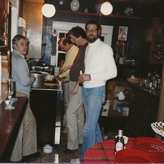 New Year's Eve Party, Davis house, early 80's? Nick Graves, George Tomkins and Pete Jagoda