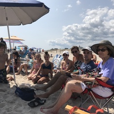 Family day at the beach
