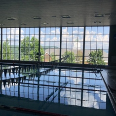 View from the Moyer Pool, Hartwick College