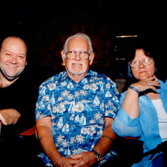 son Bill, William J., Joan, at Bellagio Hotel "O" show