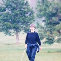Napa, CA .. the only time Joan played golf. She much preferred walking the golf course and experience the beauty of nature.