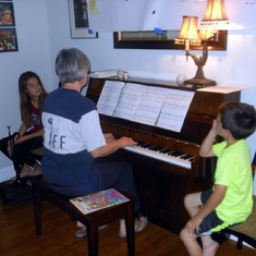 Nona's piano solo during a Ranta Family Concert, Fresno, CA