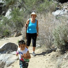 Hiking with Carter. Palm Springs.