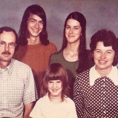 Family portrait, approximately 1976.