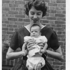 As a young mother in 1957.