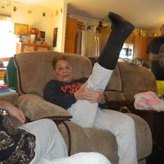 Mom loved her new boots.