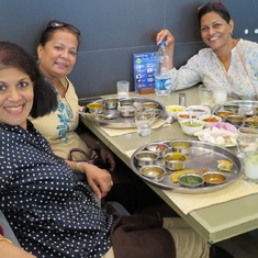 Jojo taking Doreen and me for an Amazing Thali downtown 