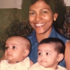 Aunty JoJo with Caro and Kim as babies 