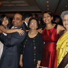 with cousin Pradeep, Auntie Lena and Nana Gladys. 
